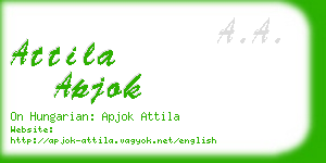 attila apjok business card